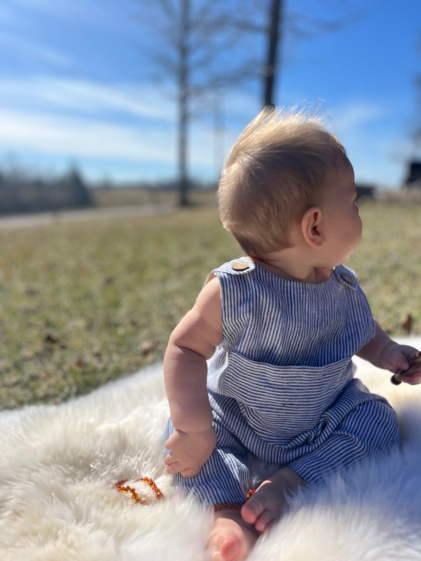 Linen Baby Romper