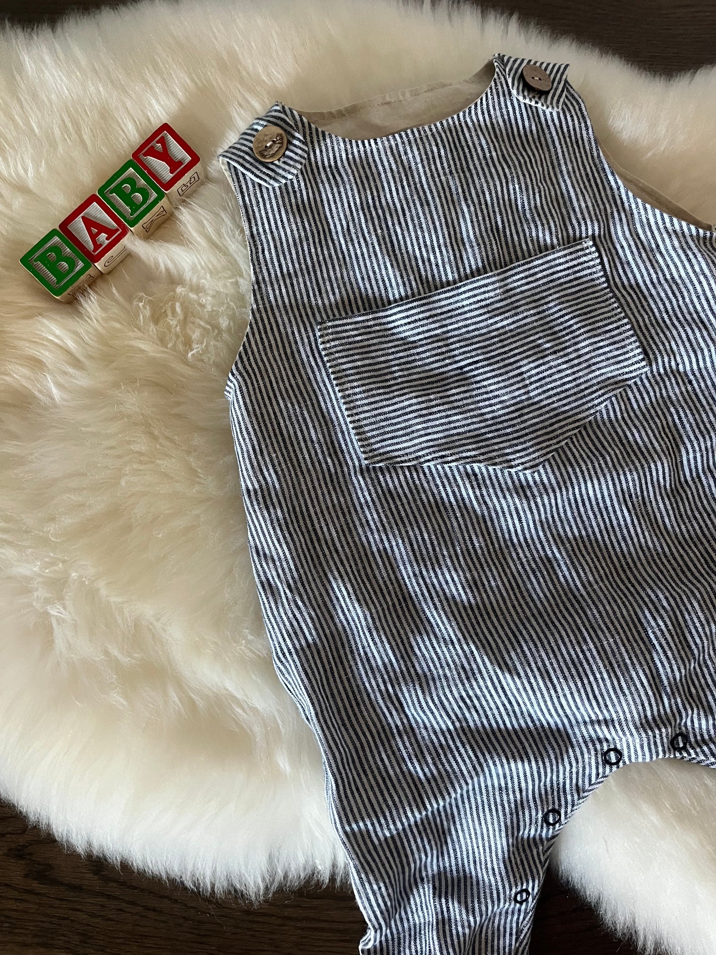 Linen Baby Romper