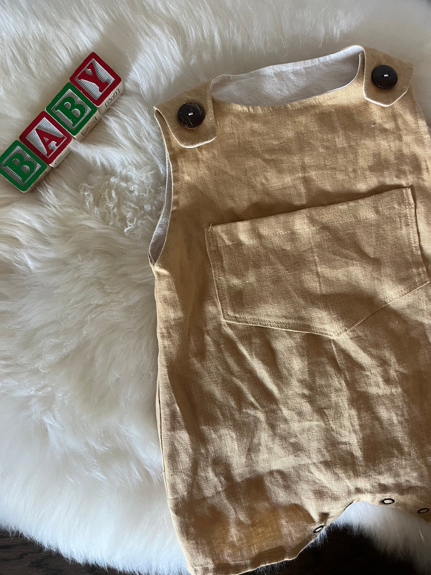 Linen Baby Romper